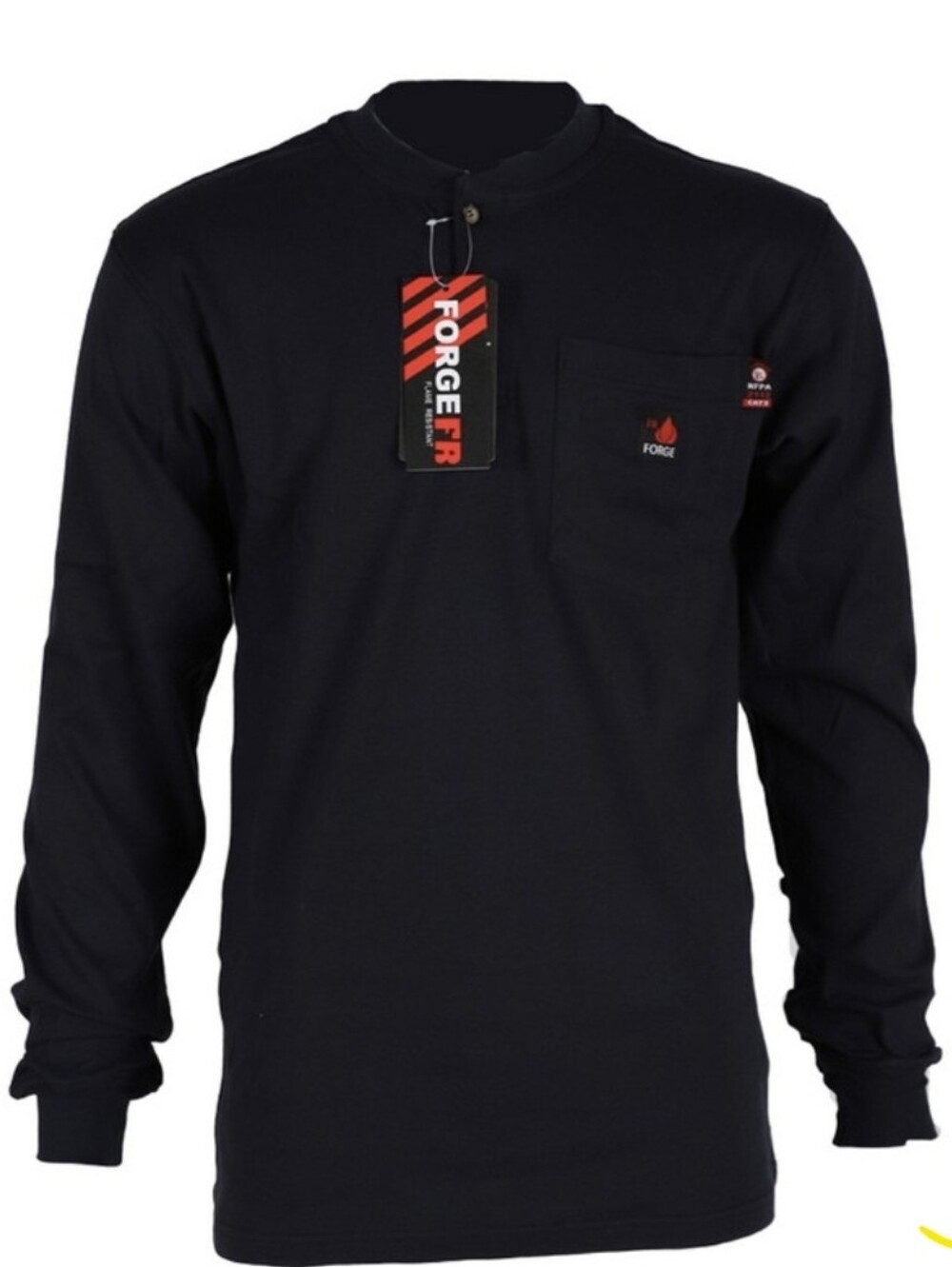 Forge FR Mens Flame Resistant Long Sleeve Henley Tee Size Large New